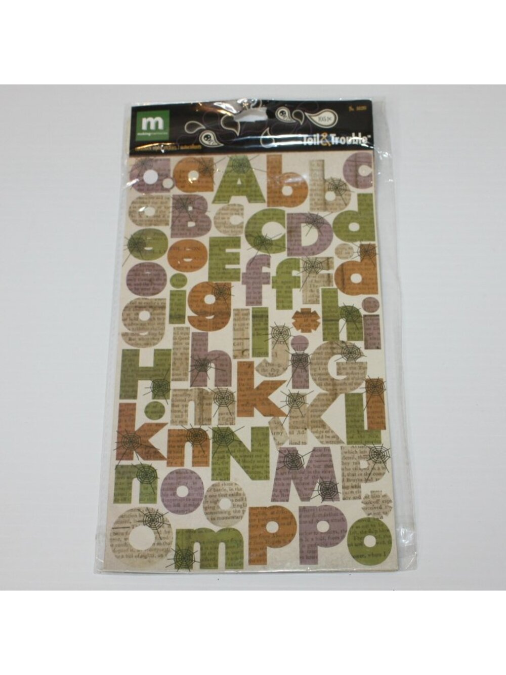 Making Memories Toil & Trouble 105pc Alpha Stickers Halloween Alphabet Letters